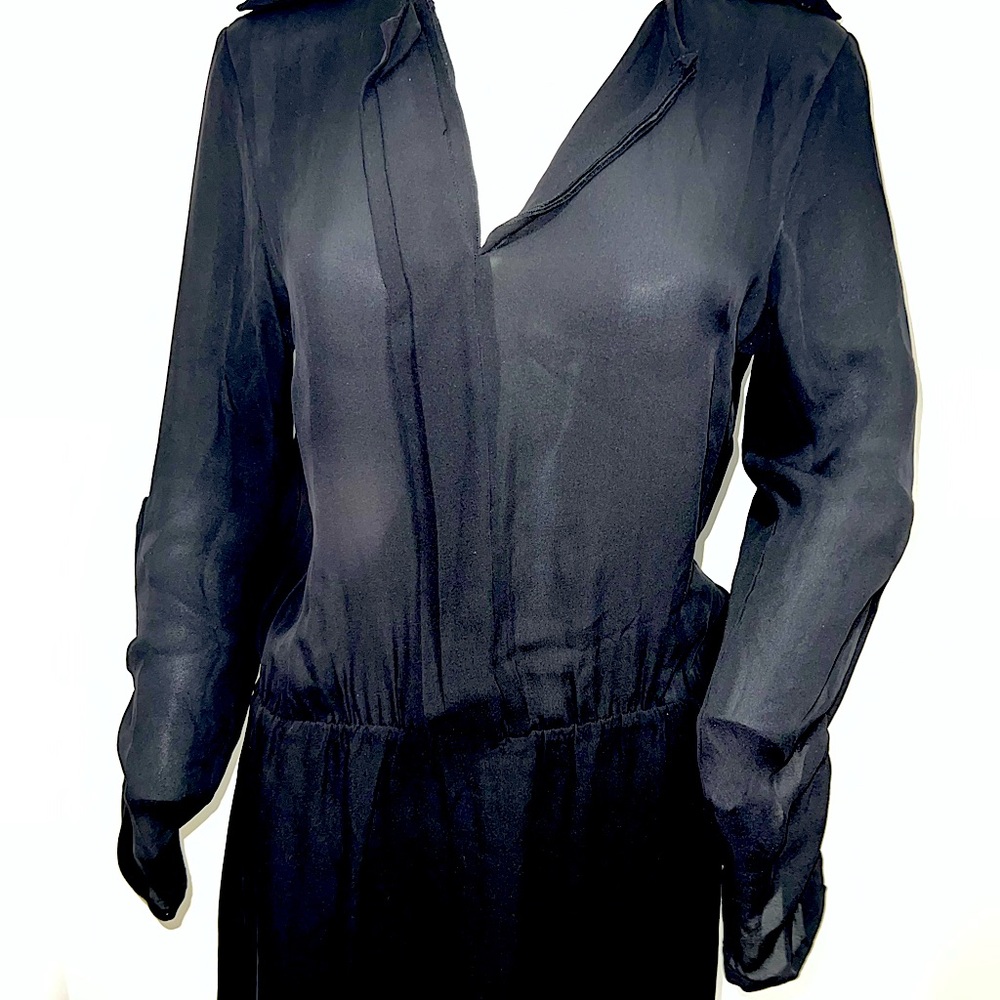Parker black sheer dress